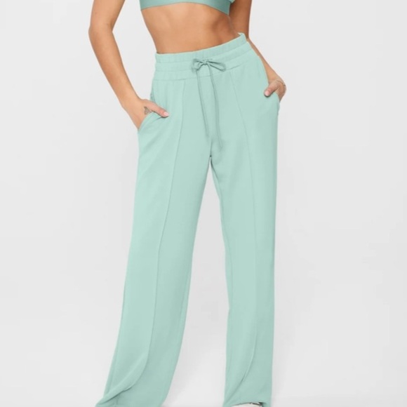 NWT Yitty So Sleek Modal Wide Leg Lounge Pant Self Made Jade L - Picture 5 of 6